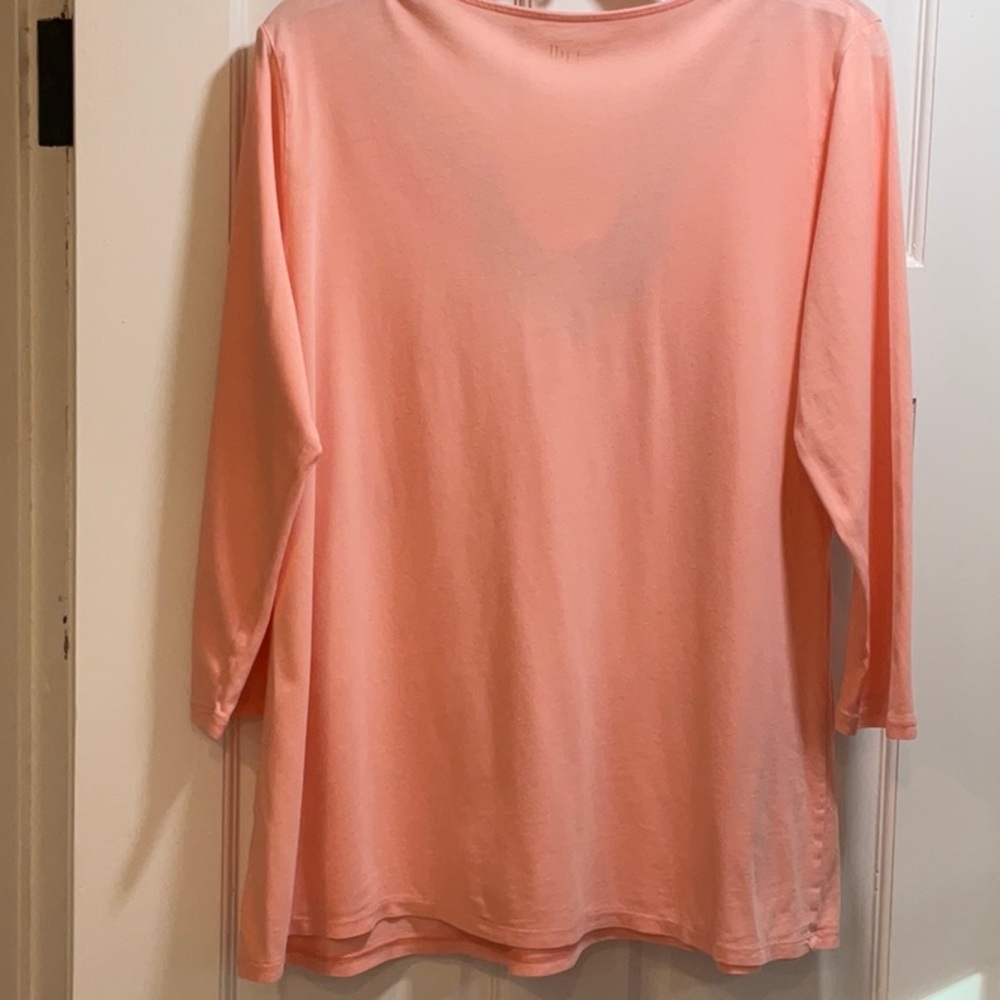 J Jill Tunic with Embroidered Front in a Lovely Peach - Picture 4 of 6
